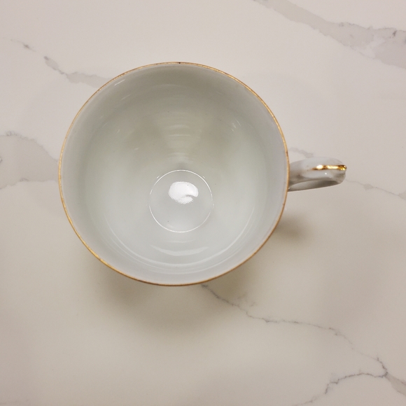 Bohemian China Maria sugar bowl with lid and 2 cups, pink, white, gold - Picture 14 of 16